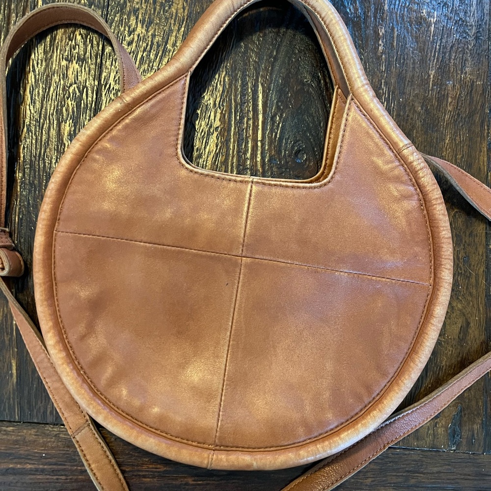 Anthropologie Julien Sheep Leather Mini Cognac Bag